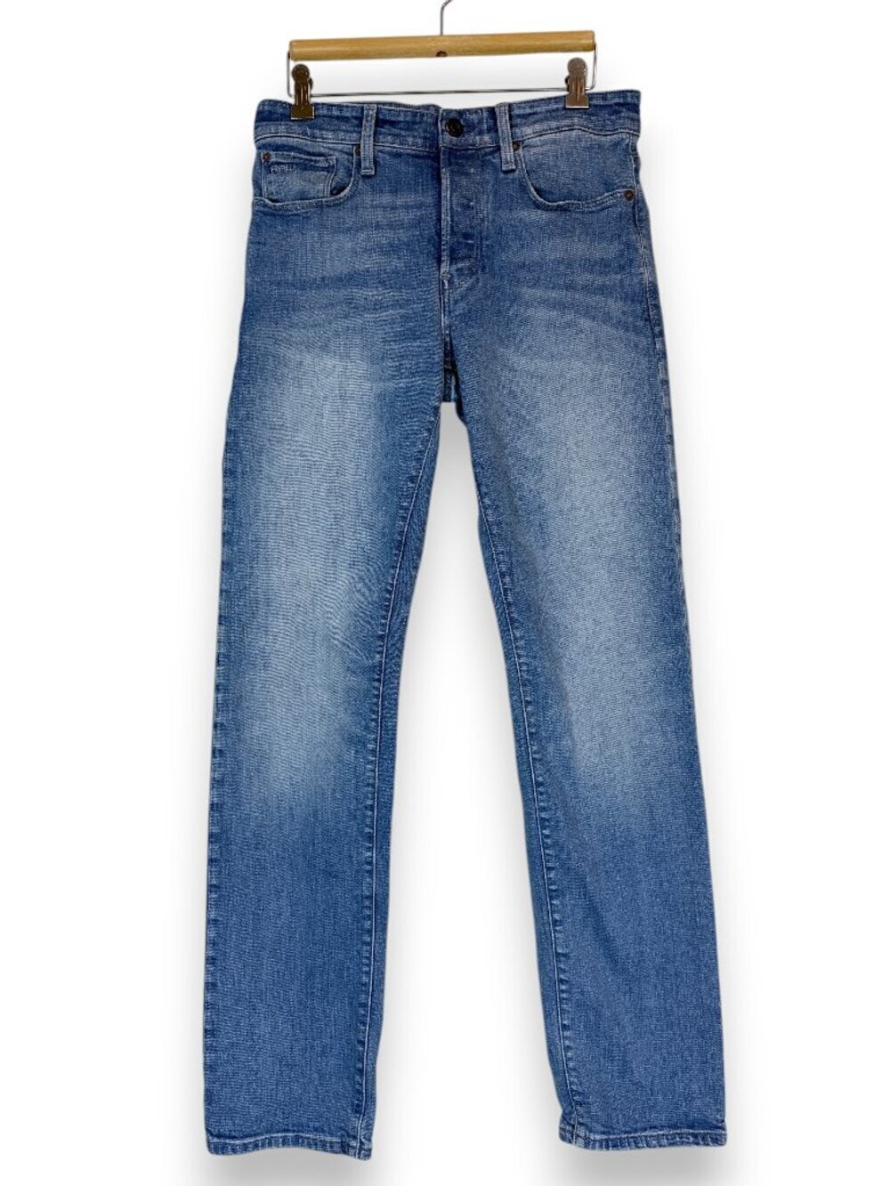 G Star Raw Jeans Men Blue 3301 Straight Fit Cotton Size 29